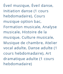Parcours cours collectifs hors cursus