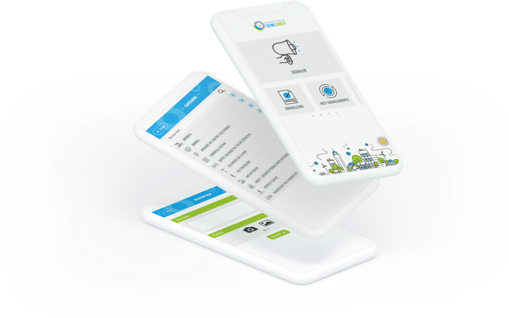 Application mobile SO Net pour signaler un problème sur l'espace public ou faire une suggestion, Grand Paris Seine Ouest
