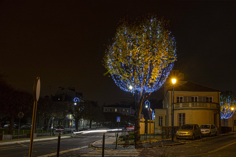 Illuminations de Noël à Marnes-la-Coquette 2019-2020 - éclairage fêtes de fin d'année, Grand Paris Seine Ouest