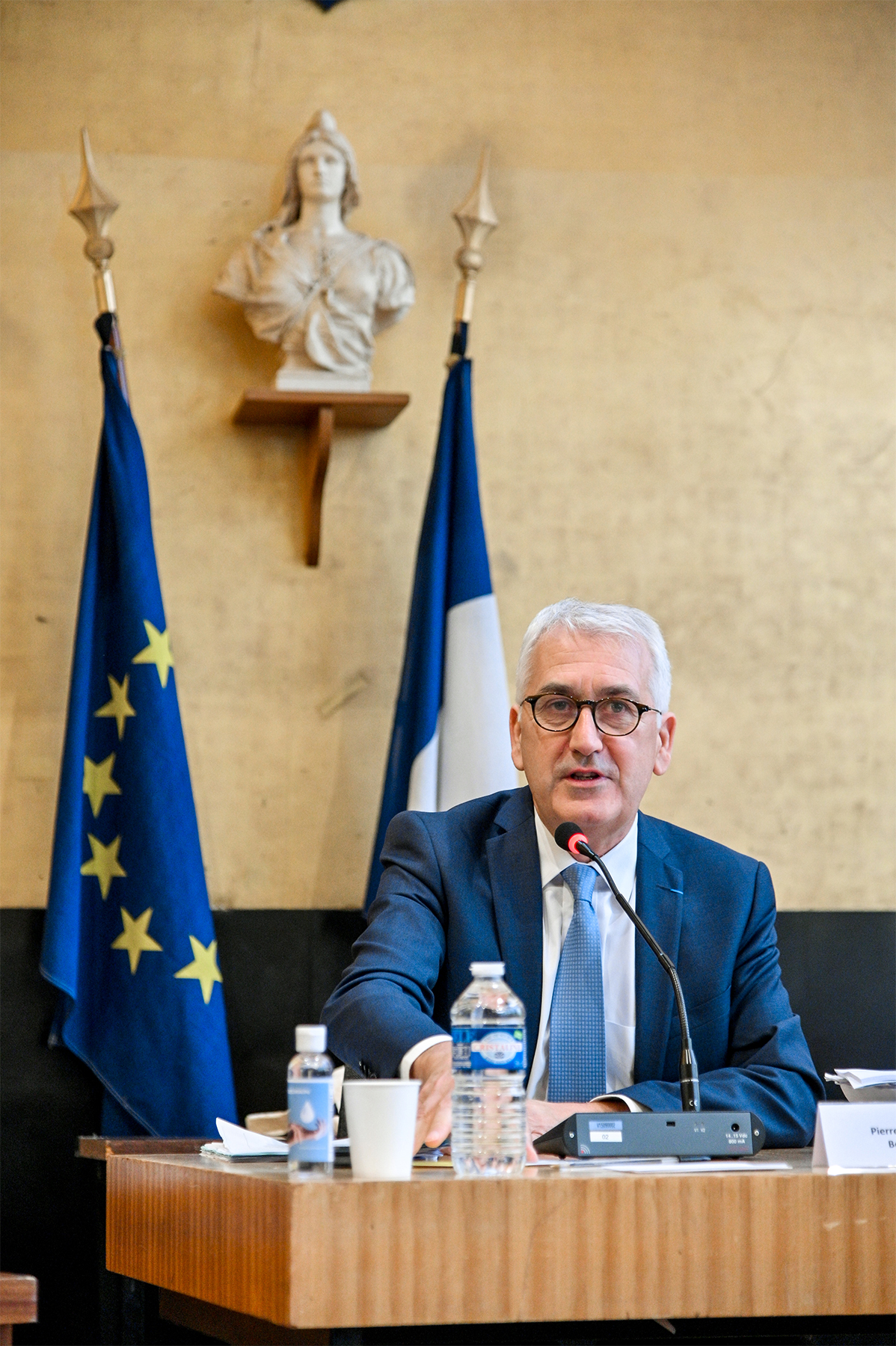 Pierre-Christophe Baguet, président de Grand Paris Seine Ouest et maire de Boulogne-Billancourt, lors du conseil d'installation du Territoire du 10 juillet 2020.