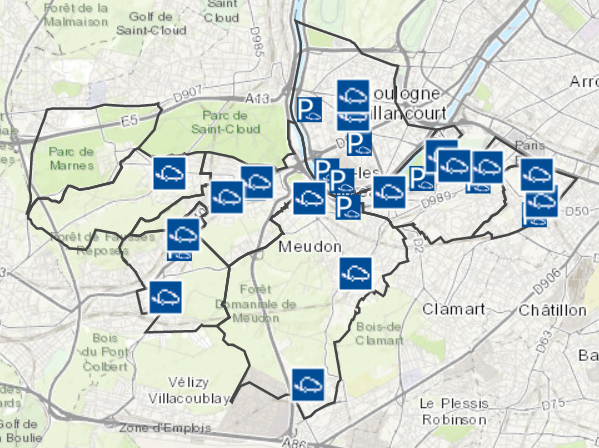 Bornes de recharge pour voitures électriques à Boulogne-Billancourt, Chaville, Issy-les-Moulineaux, Marnes-la-Coquette, Meudon, Sèvres, Vanves et Ville-d'Avray (GPSO - Grand Paris Seine Ouest)