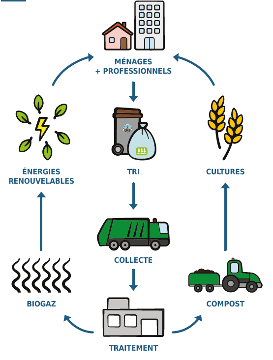 Biogaz - collectes des déchets alimentaires à Marnes-la-Coquette et Ville-d'Avray