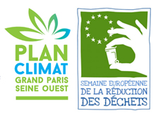 Logos : Plan Climat de Grand Paris Seine Ouest + semaine européenne de la réduction des déchets